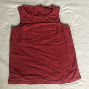 Coral Pink Linen Sleeveless Top